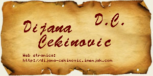 Dijana Cekinović vizit kartica